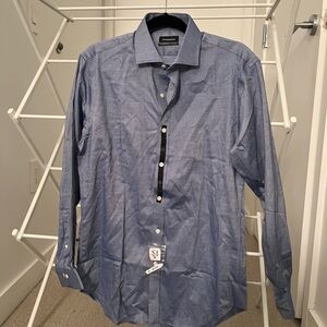 Lands' End Men's Classic Blue Dress Shirt